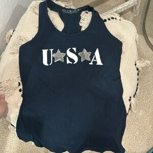 Civies USA racerback tank top size small.